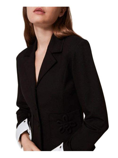 giacca donna punto milano viscosa nera TWINSET | 251AP253000006